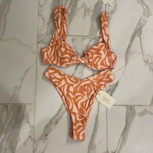 Protection for bottoms comes with pads white and orange brand built-in bra
